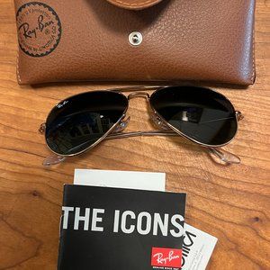 Ray-Ban RB3025 Classic Aviator Sunglasses w case